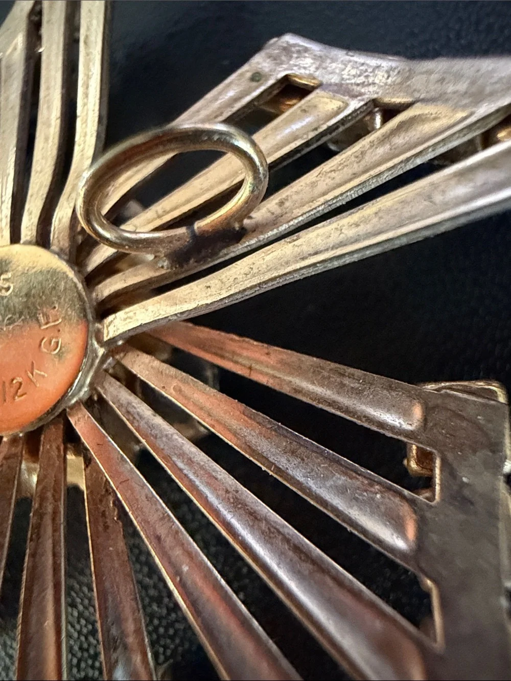 Vintage Gold Crystal Starburst Brooch by M&S - see history below